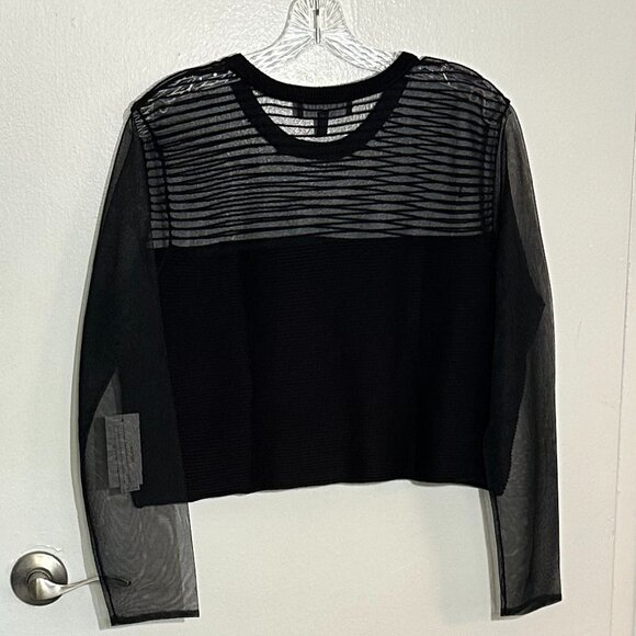 Sheer Sleeve Sweater - Picture 2 of 4